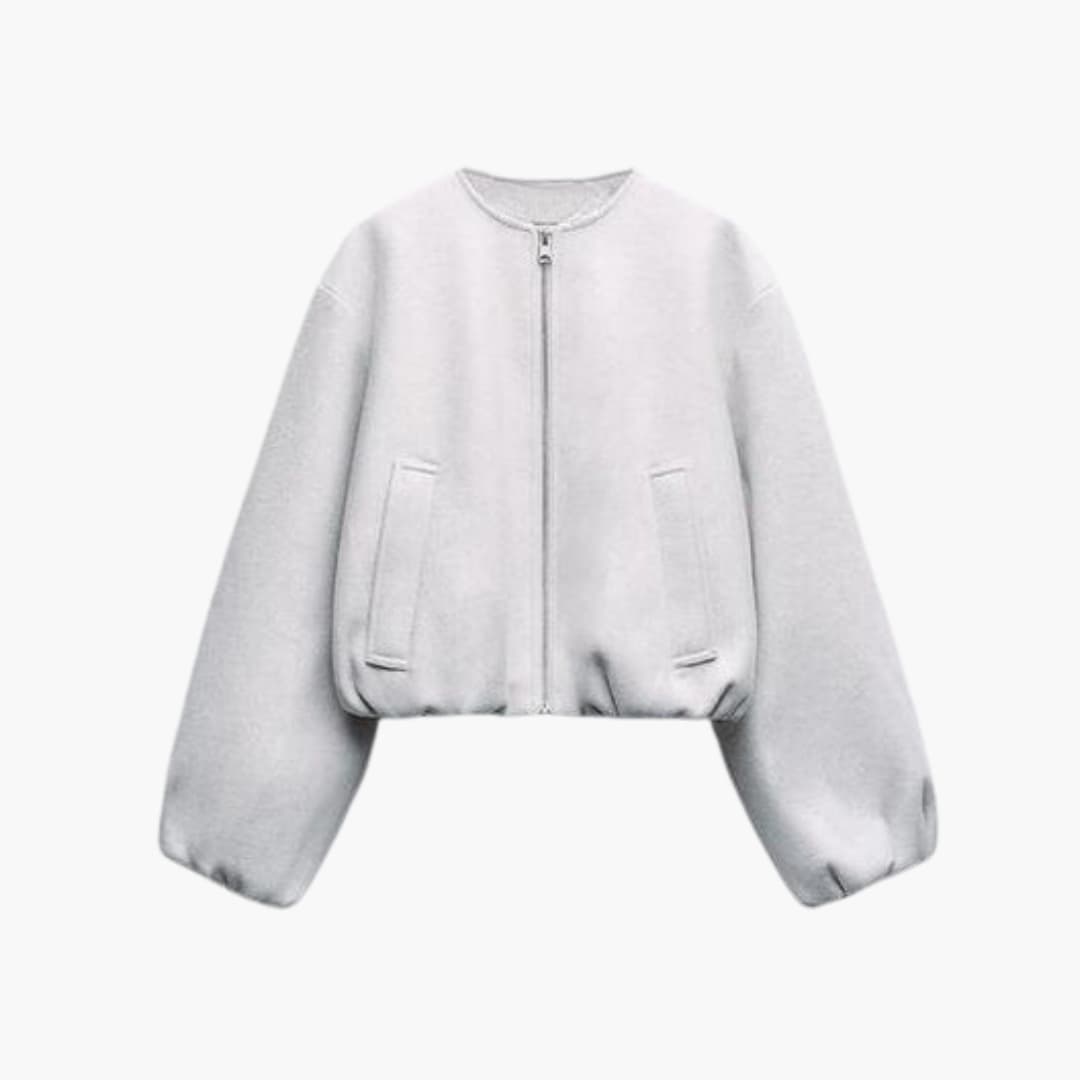 Veste bomber décontractée femme à coupe fluide et design moderne