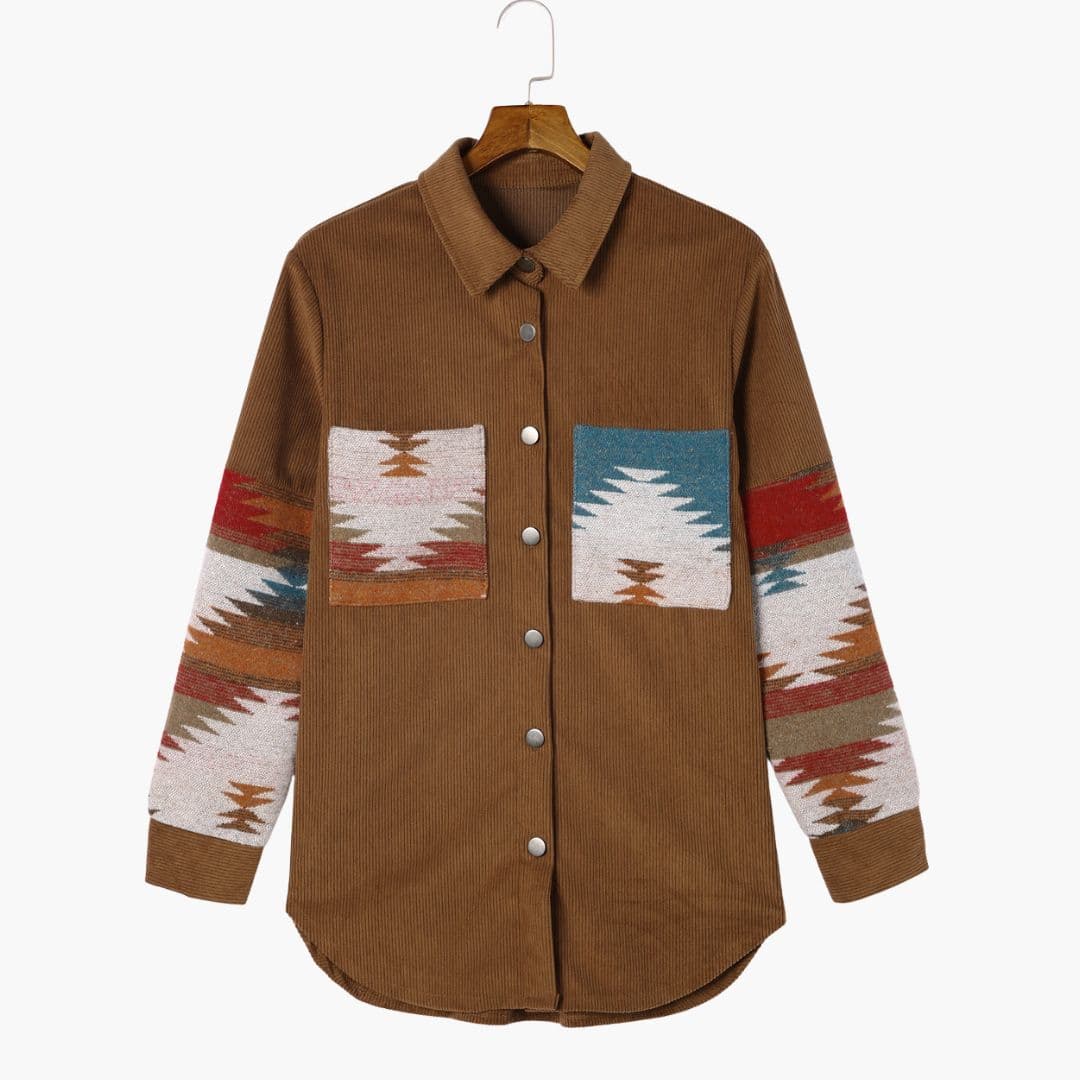 Veste chemise femme à boutons métal