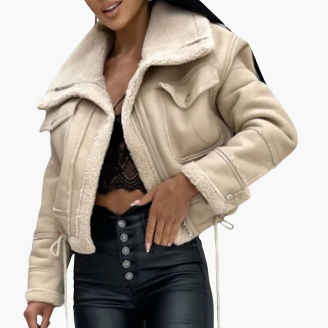 Veste courte femme avec fermeture zippée