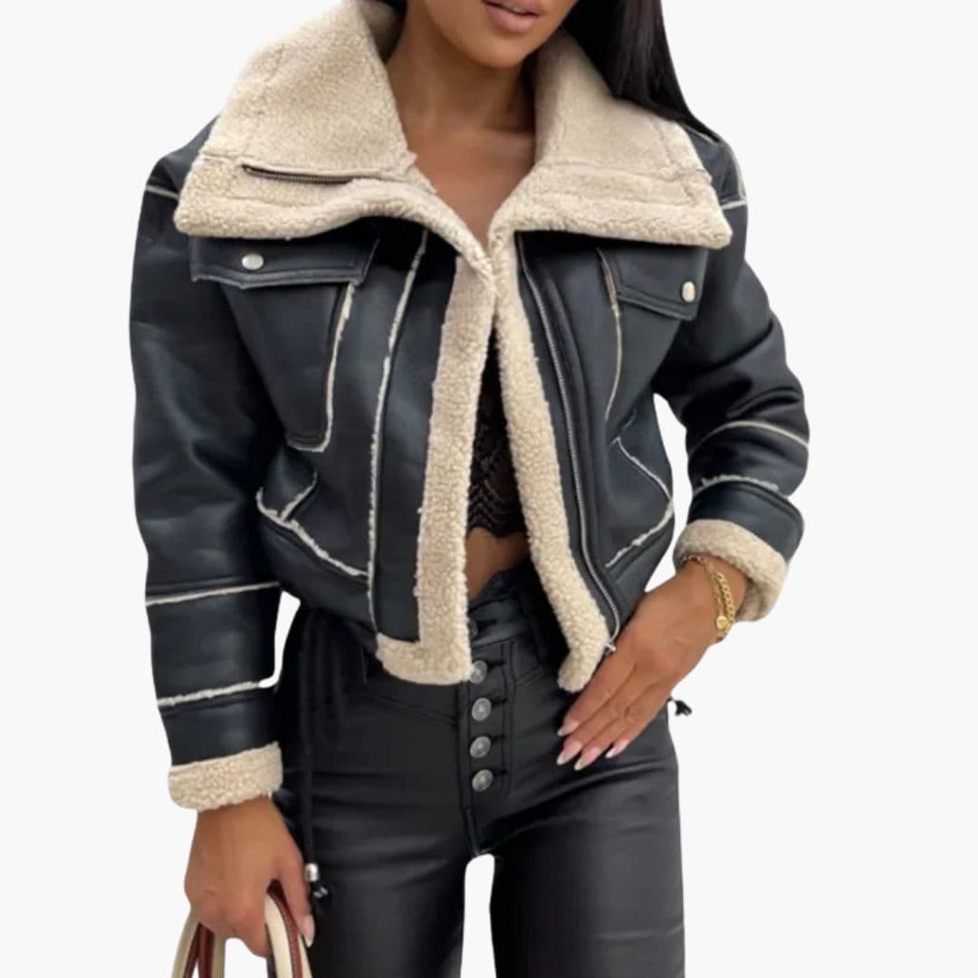 Veste courte femme avec fermeture zippée