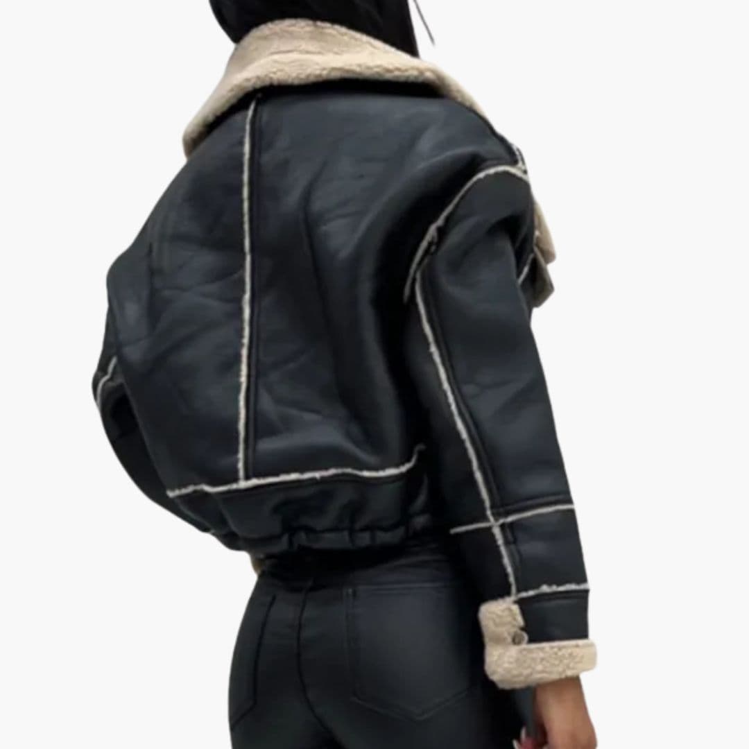 Veste courte femme avec fermeture zippée