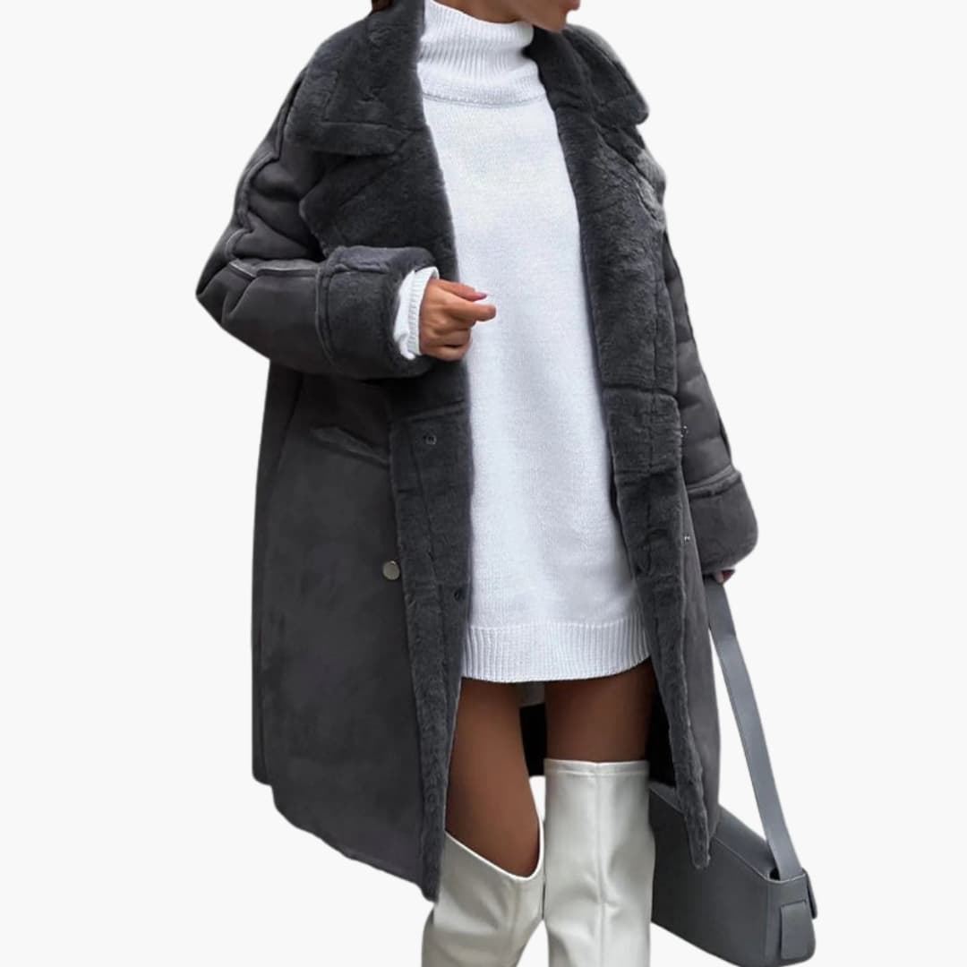 Veste d’hiver pour femme doublée en polaire avec silhouette ajustée