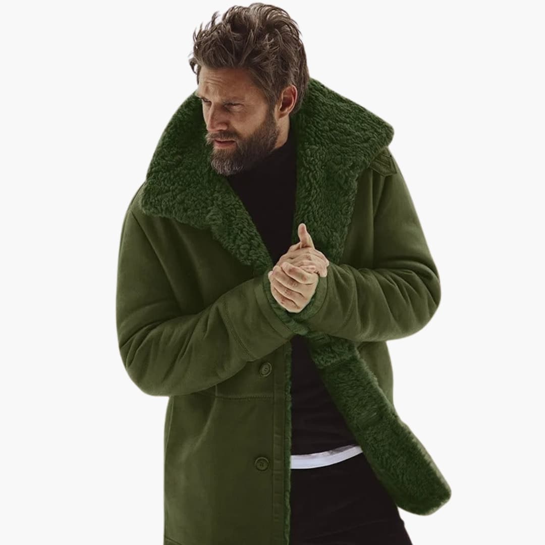 Veste d’hiver pour homme avec large col