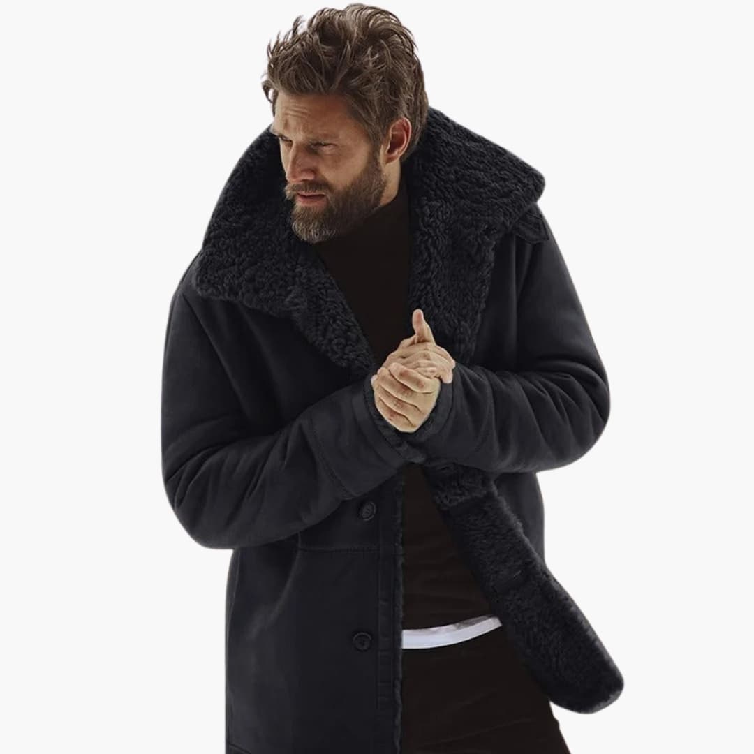 Veste d’hiver pour homme avec large col