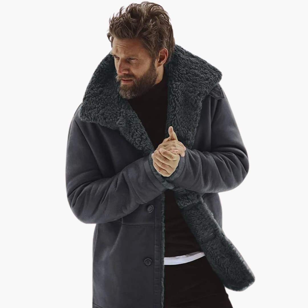 Veste d’hiver pour homme avec large col