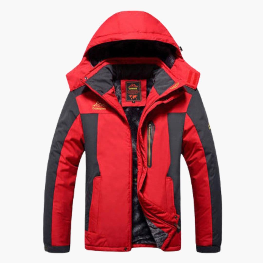 Dames ski jas met capuchon en meerdere zakken