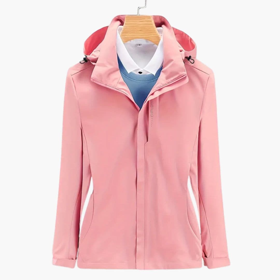 Veste de ski femme avec capuche et poches zippées