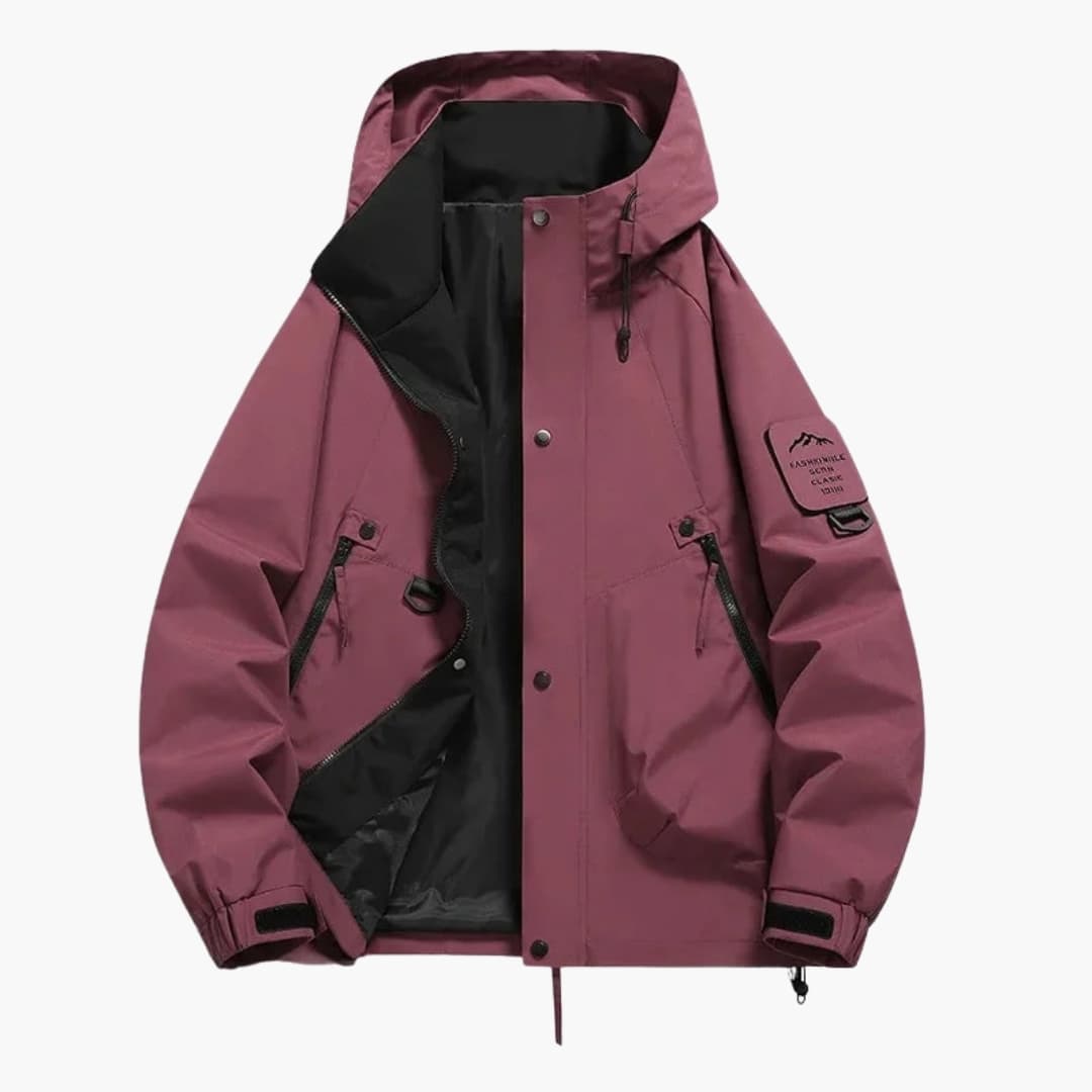 Veste de ski unisexe avec capuche intégrée et zip complet