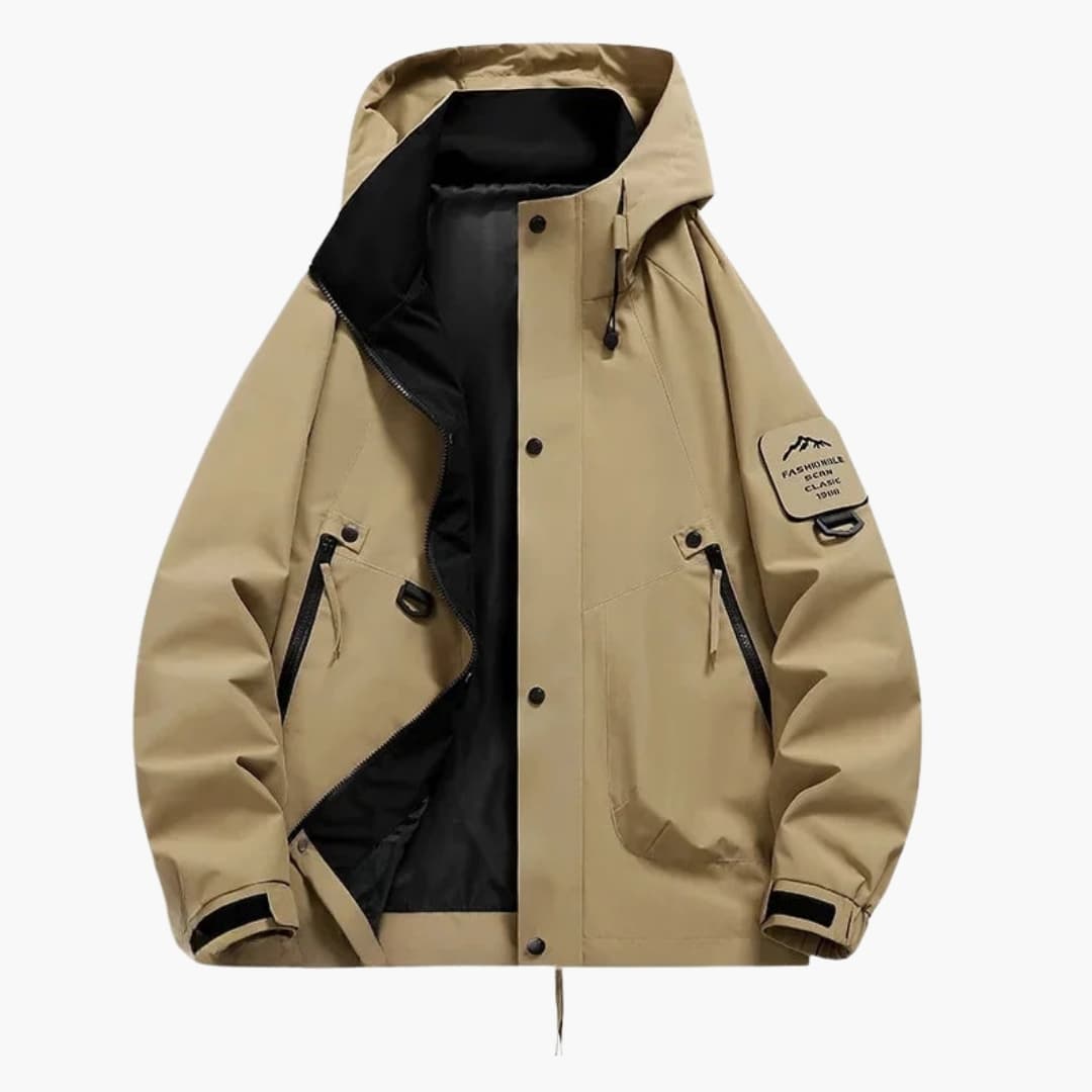 Veste de ski unisexe avec capuche intégrée et zip complet