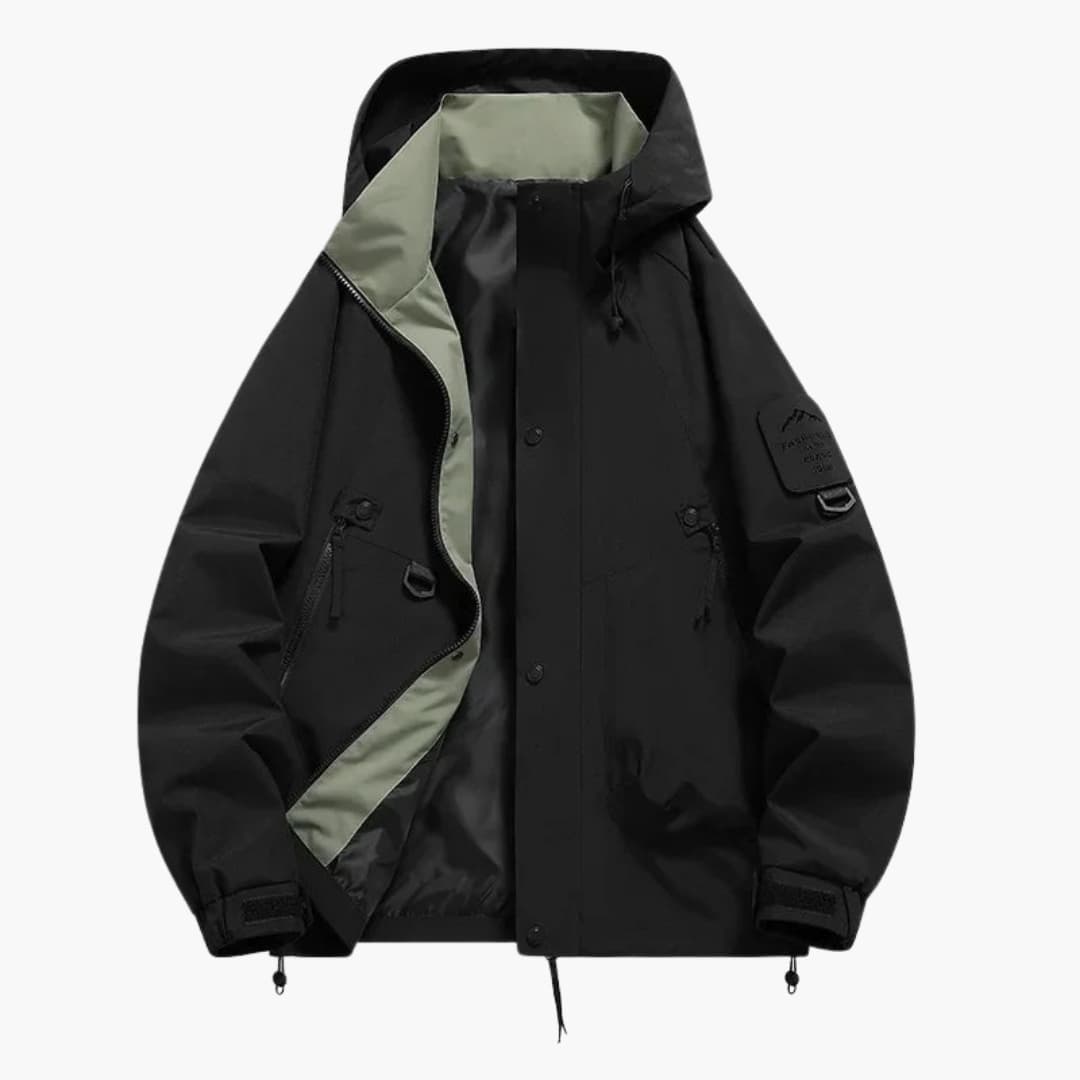 Veste de ski unisexe avec capuche intégrée et zip complet