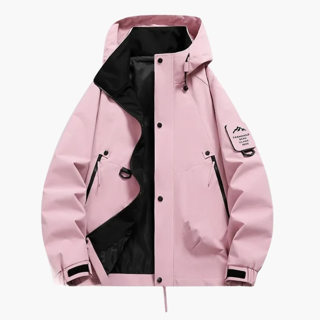 Veste de ski unisexe avec capuche intégrée et zip complet