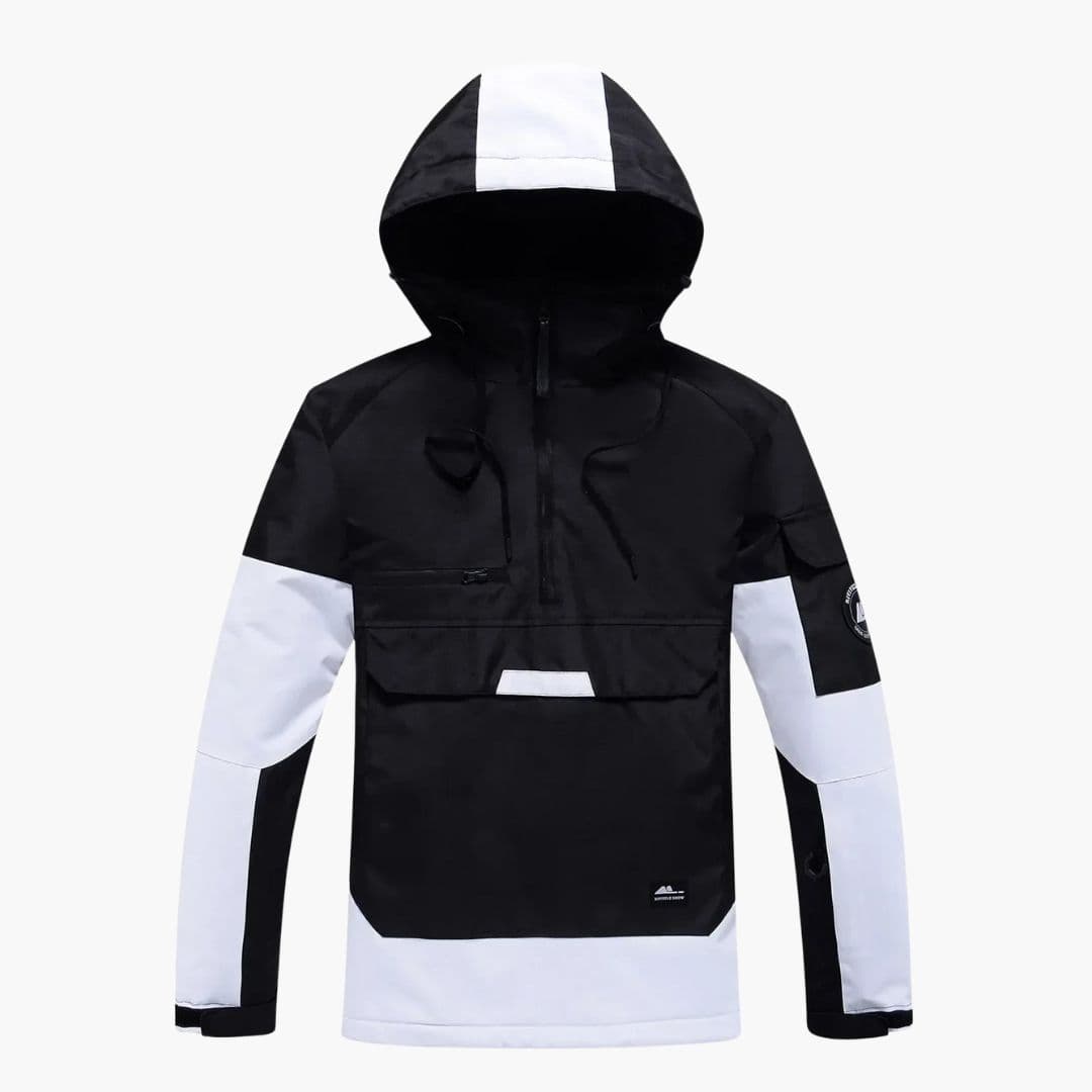 Veste de ski unisexe avec capuche et poches zippées