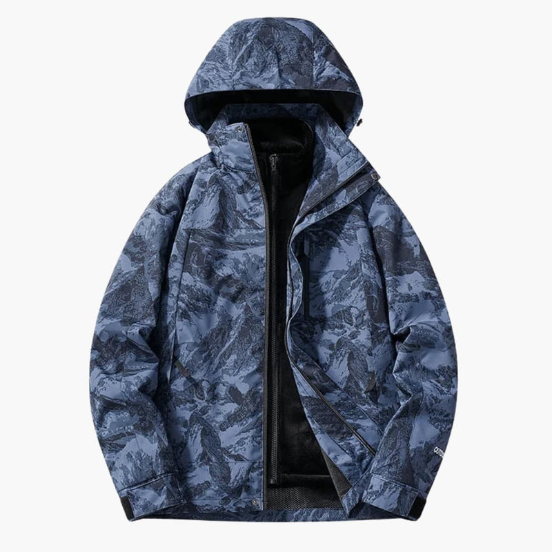 Veste de ski unisexe avec capuche réglable et poches avant