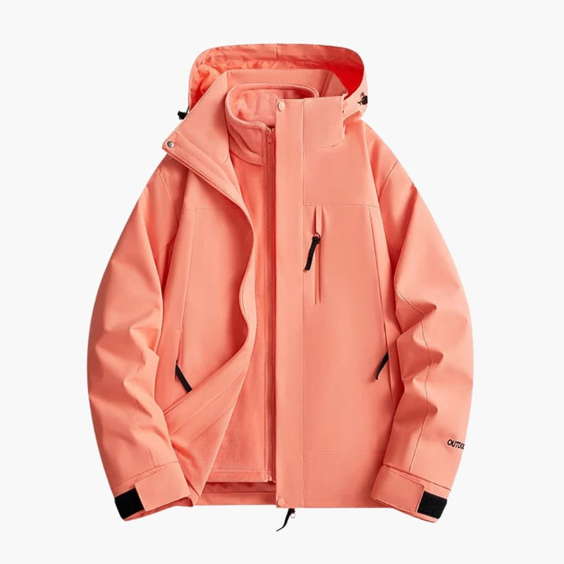 Veste de ski unisexe avec capuche réglable et poches avant