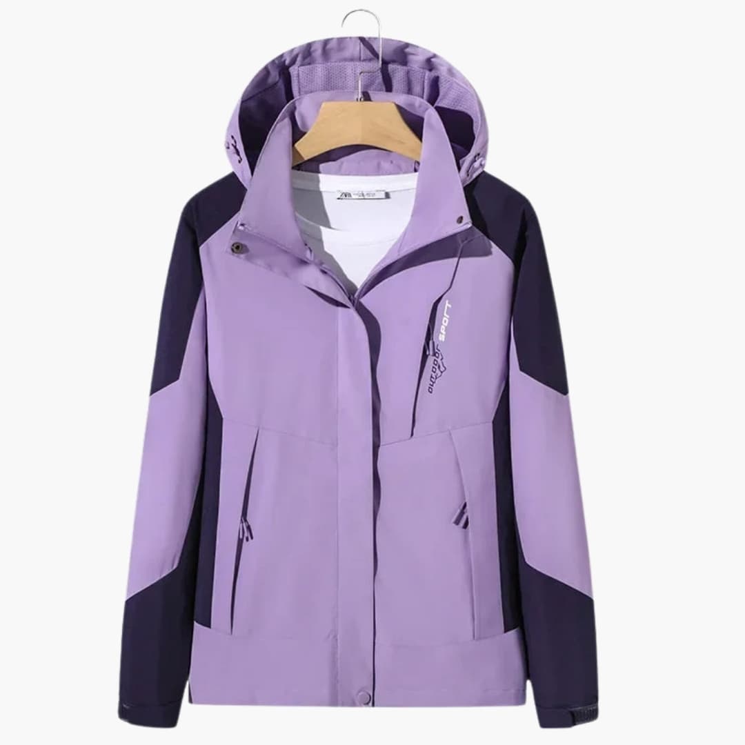 Veste de ski unisexe avec fermeture zippée et manches longues