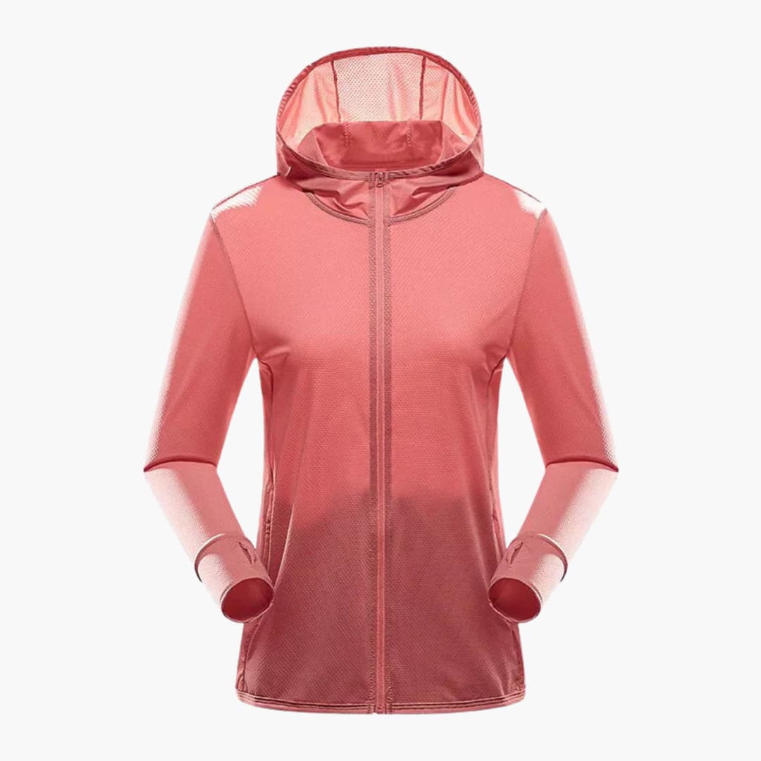 Giacca sportiva da donna con cappuccio e chiusura lampo