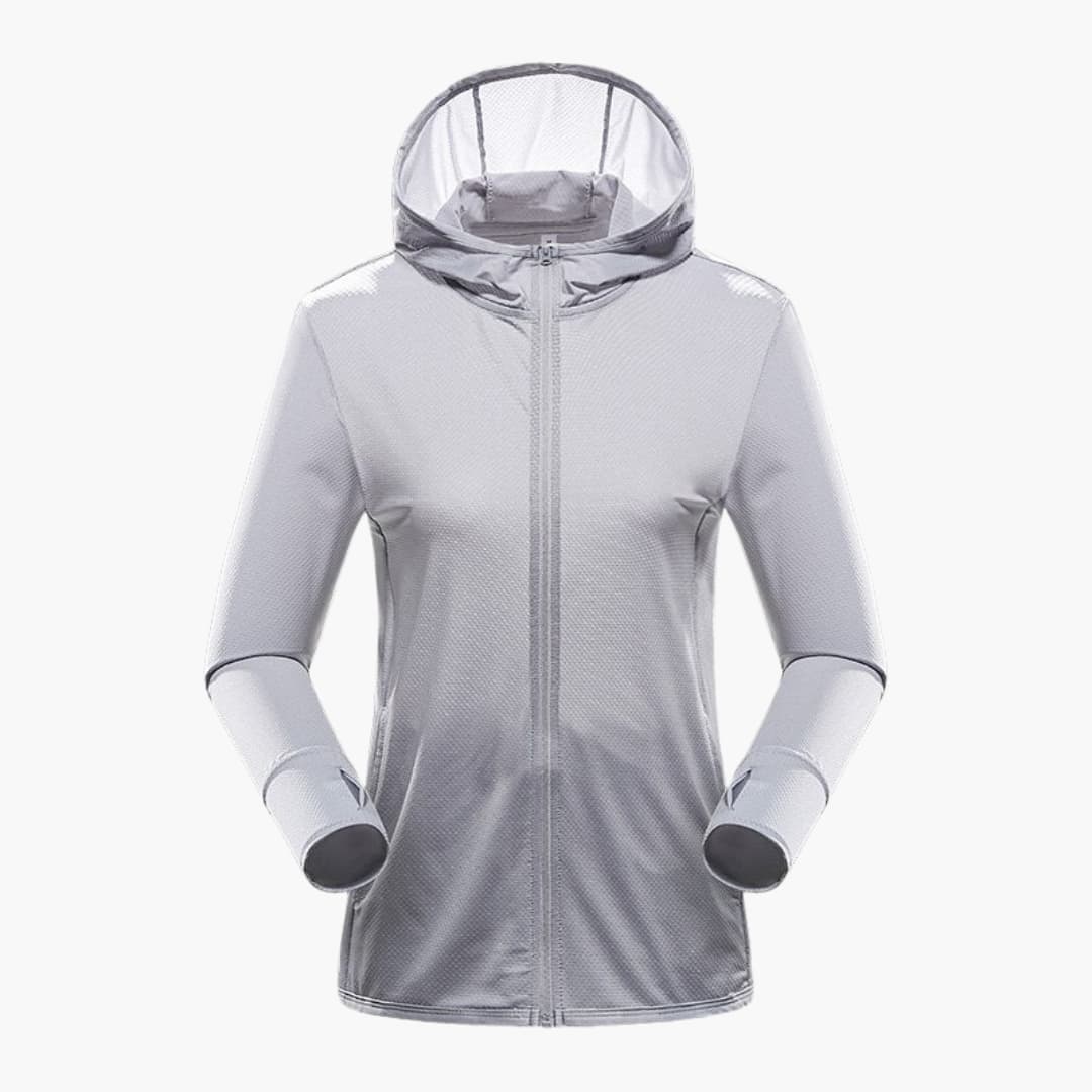 Giacca sportiva da donna con cappuccio e chiusura lampo