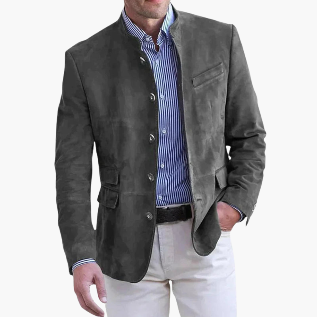 Veste élégante à col montant pour homme