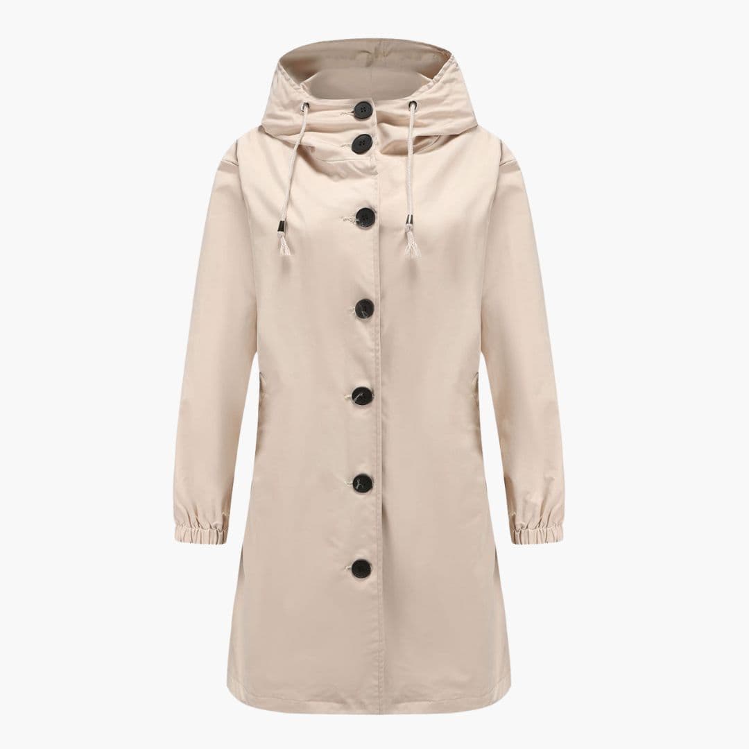 Veste femme à capuche avec boutons devant