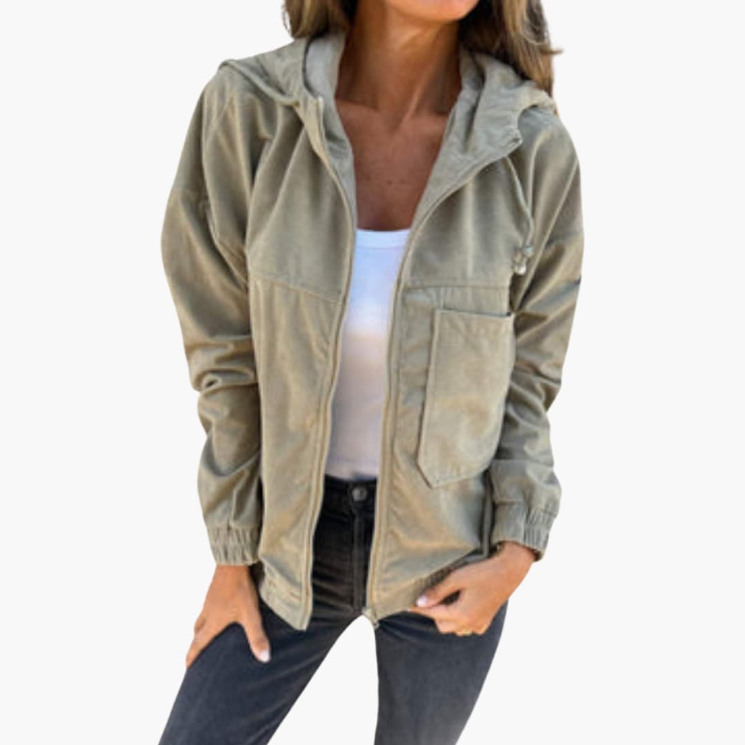 Veste femme à capuche avec manches longues