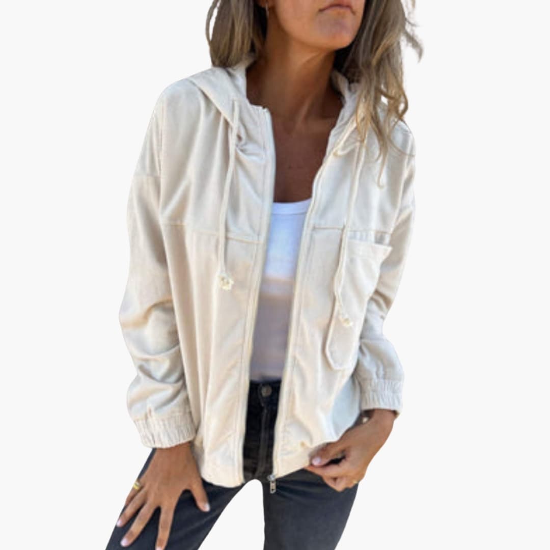 Veste femme à capuche avec manches longues