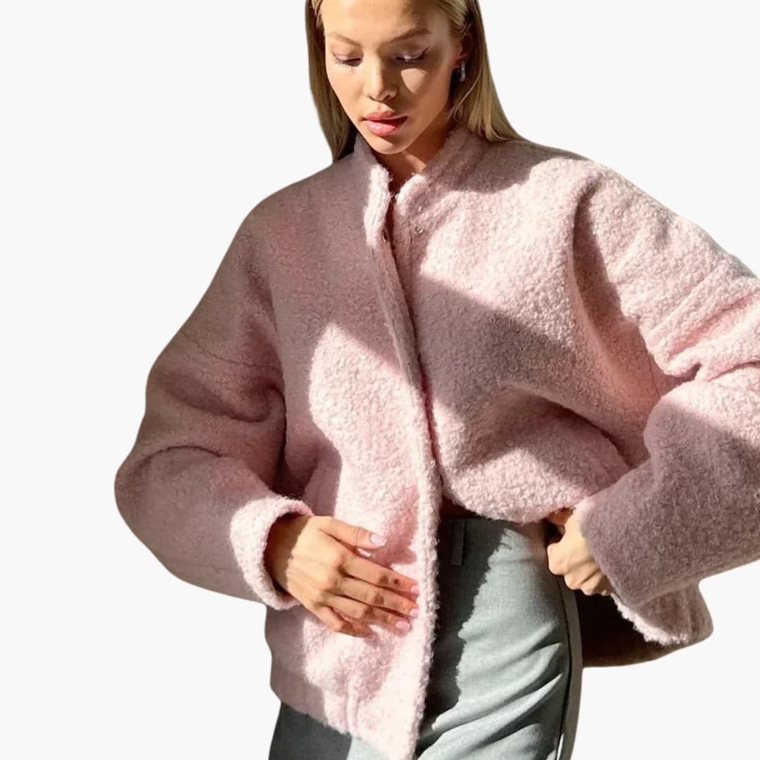 Veste femme à encolure ronde