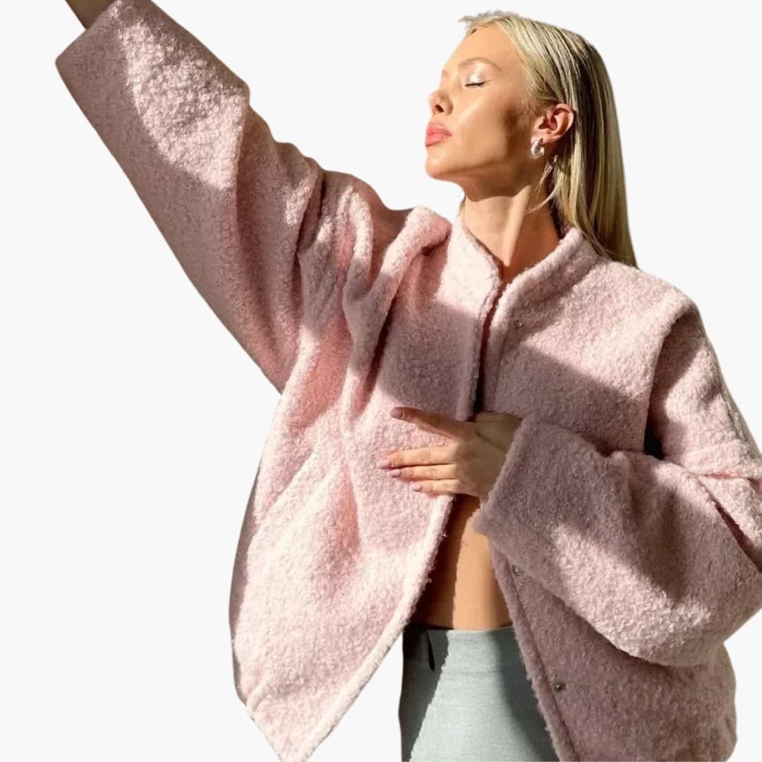 Veste femme à encolure ronde