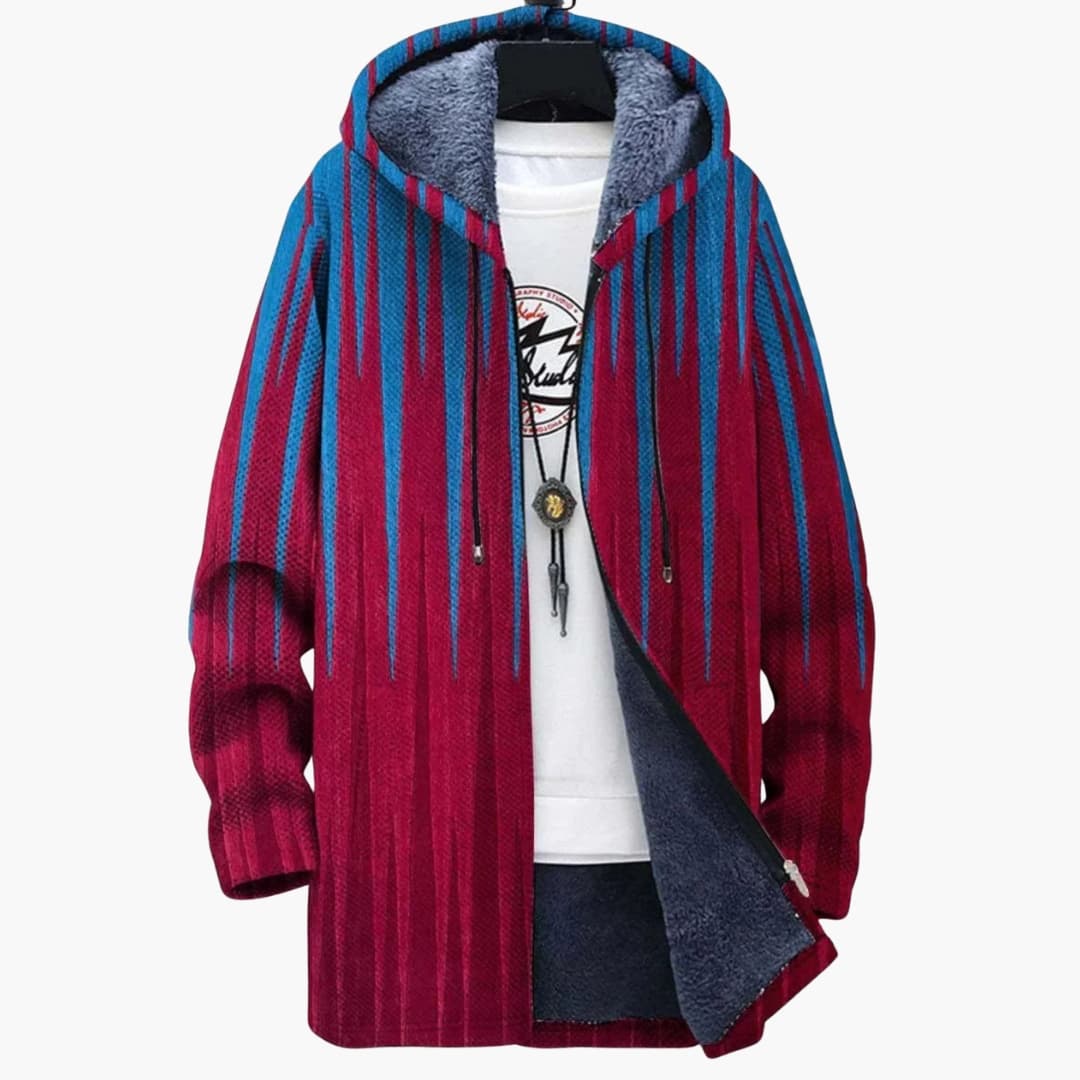 Veste à capuche pour femme avec imprimé artistique et surface tissée