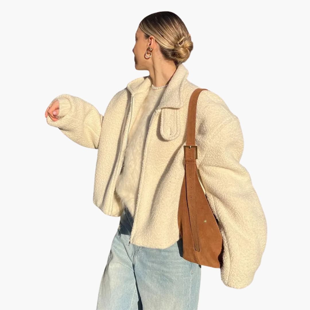 Veste femme courte avec fermeture zippée