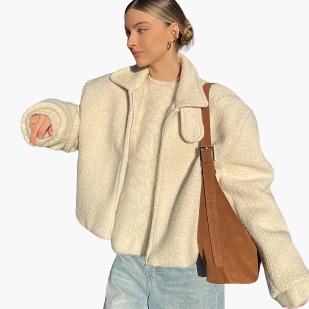 Veste femme courte avec fermeture zippée