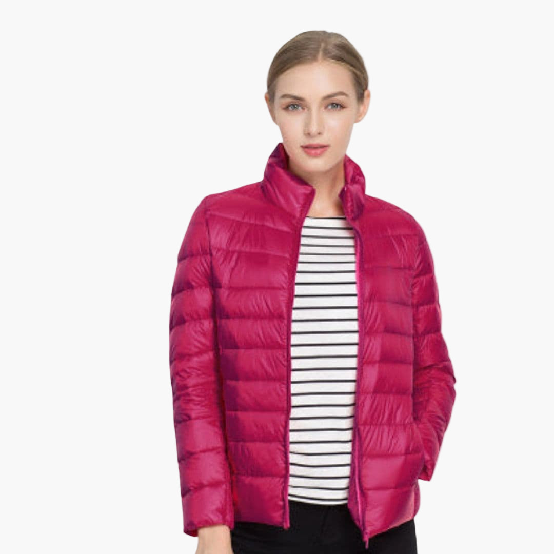 Veste femme matelassée avec fermeture zippée