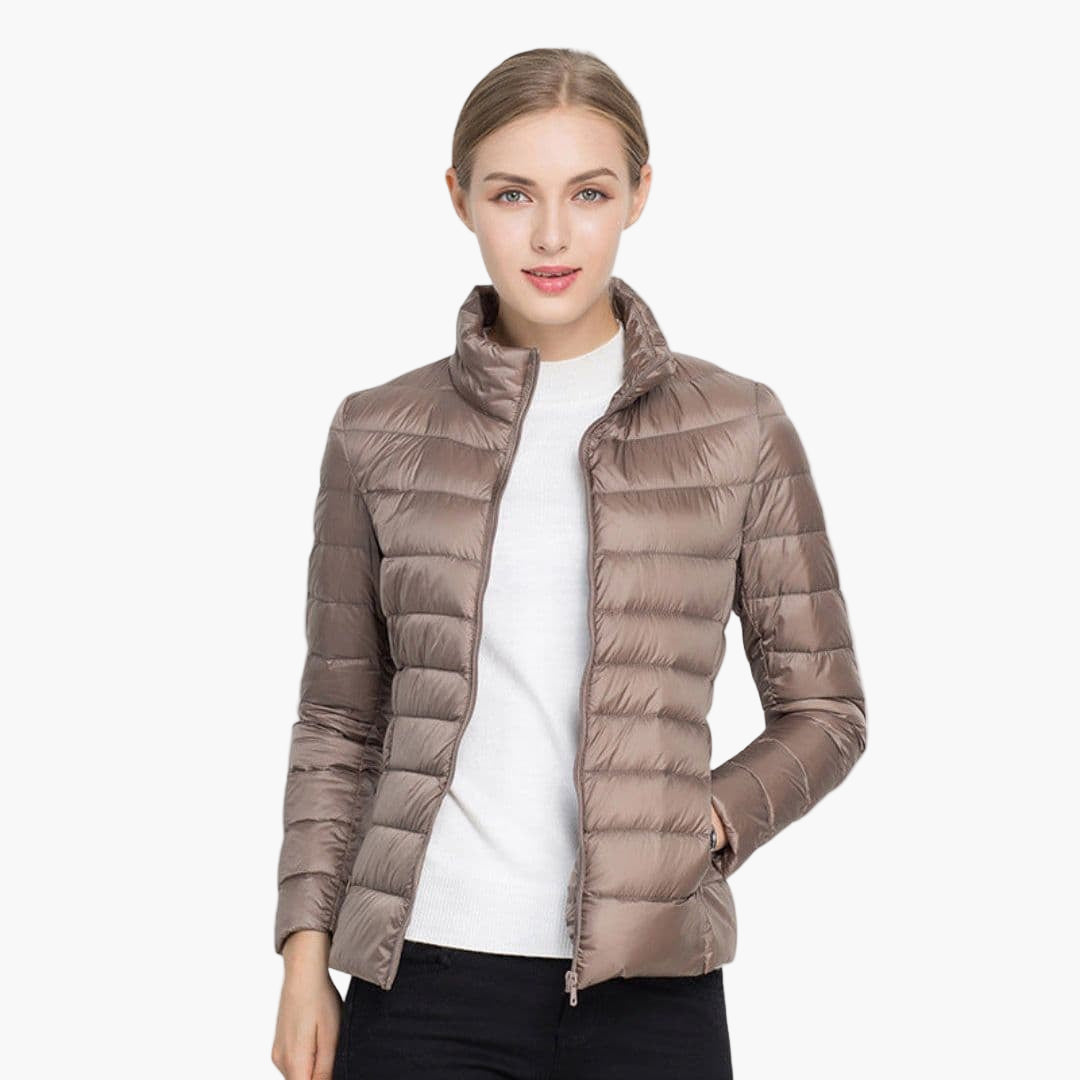 Veste femme matelassée avec fermeture zippée