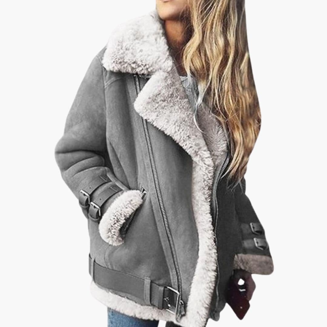 Veste femme zippée avec col à revers