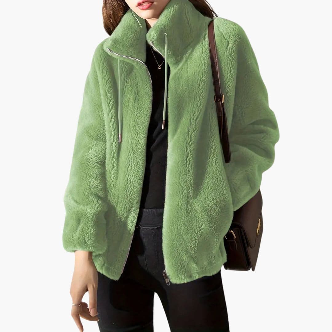 Veste femme zippée avec col montant