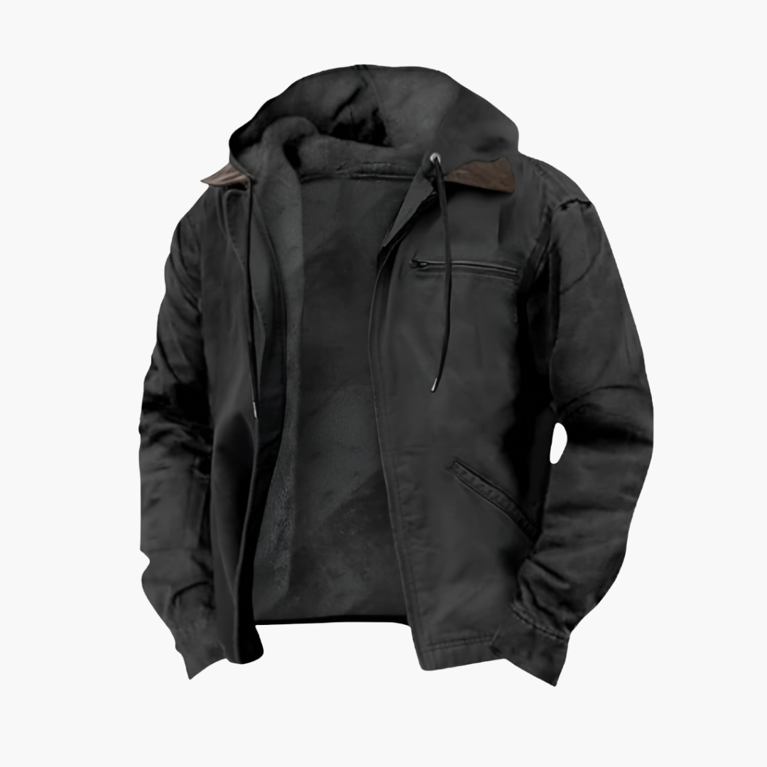 Veste homme à capuche avec fermeture éclair