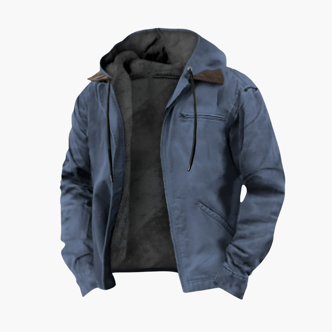 Veste homme à capuche avec fermeture éclair