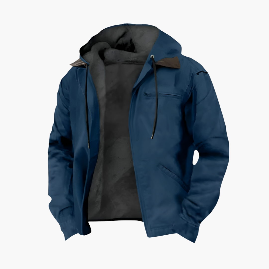 Veste homme à capuche avec fermeture éclair