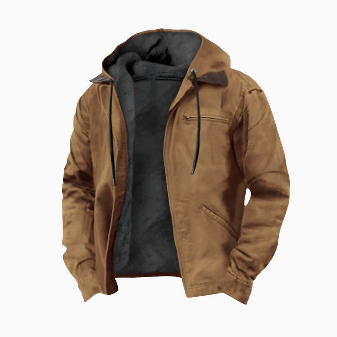 Veste homme à capuche avec fermeture éclair
