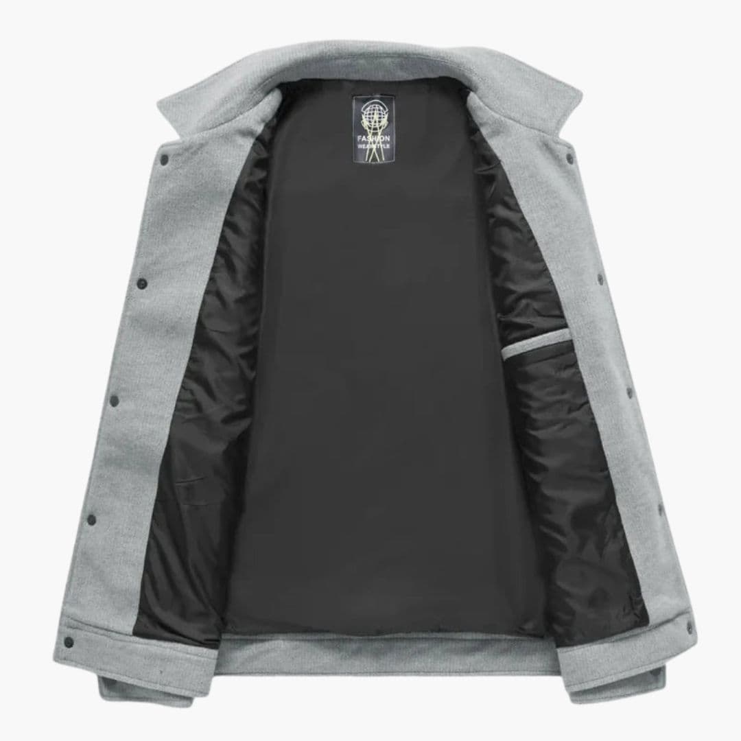 Veste homme à col pointu et poches à rabat