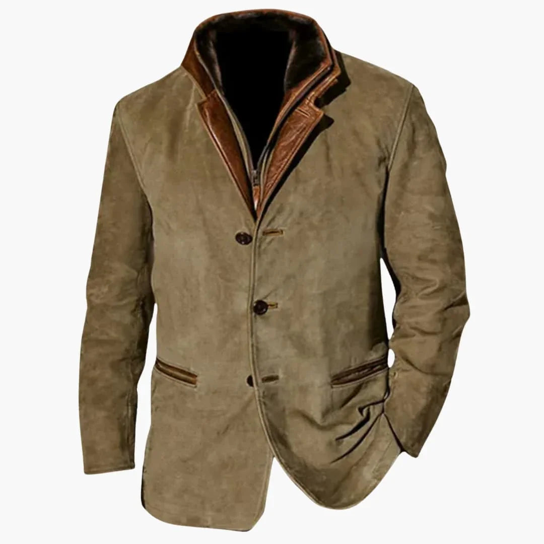 Veste homme avec col à revers et fermeture à boutons