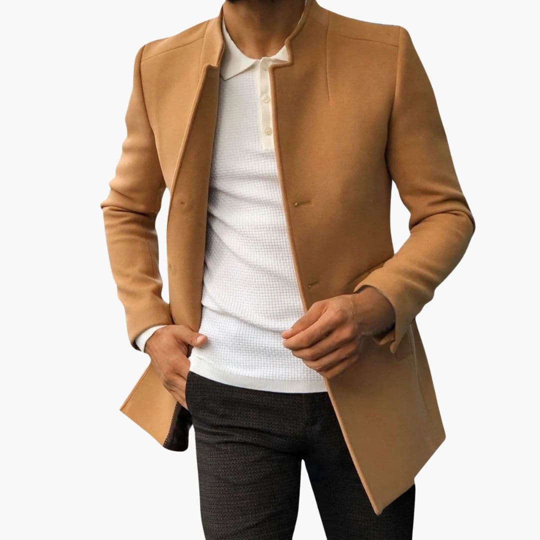Veste homme avec col moderne et coupe droite