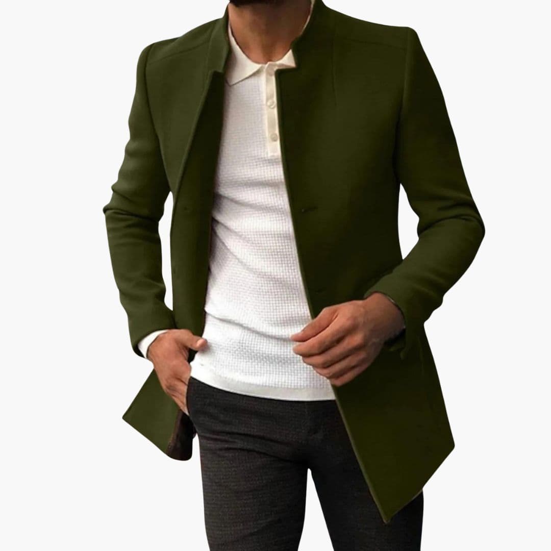 Veste homme avec col moderne et coupe droite