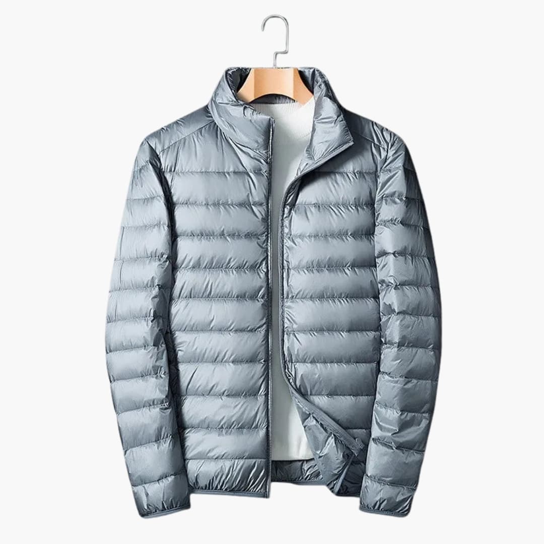 Veste homme avec col montant et fermeture zippée
