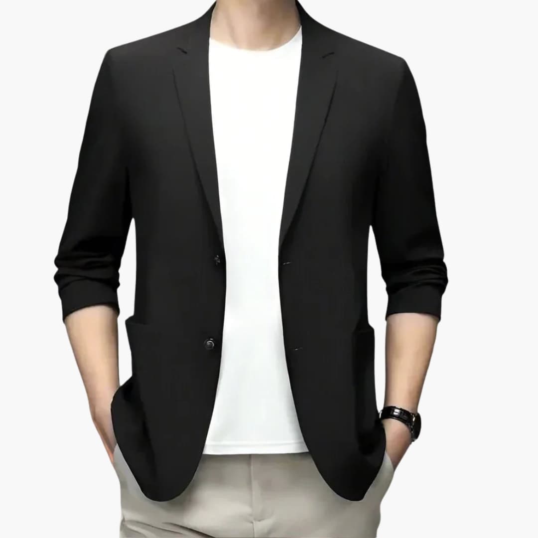 Veste homme avec coupe ajustée et boutons avant