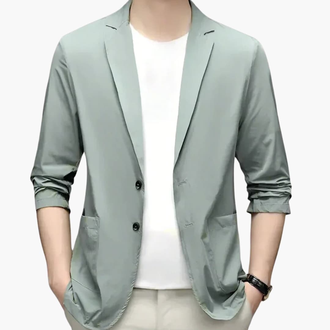 Veste homme avec coupe ajustée et boutons avant