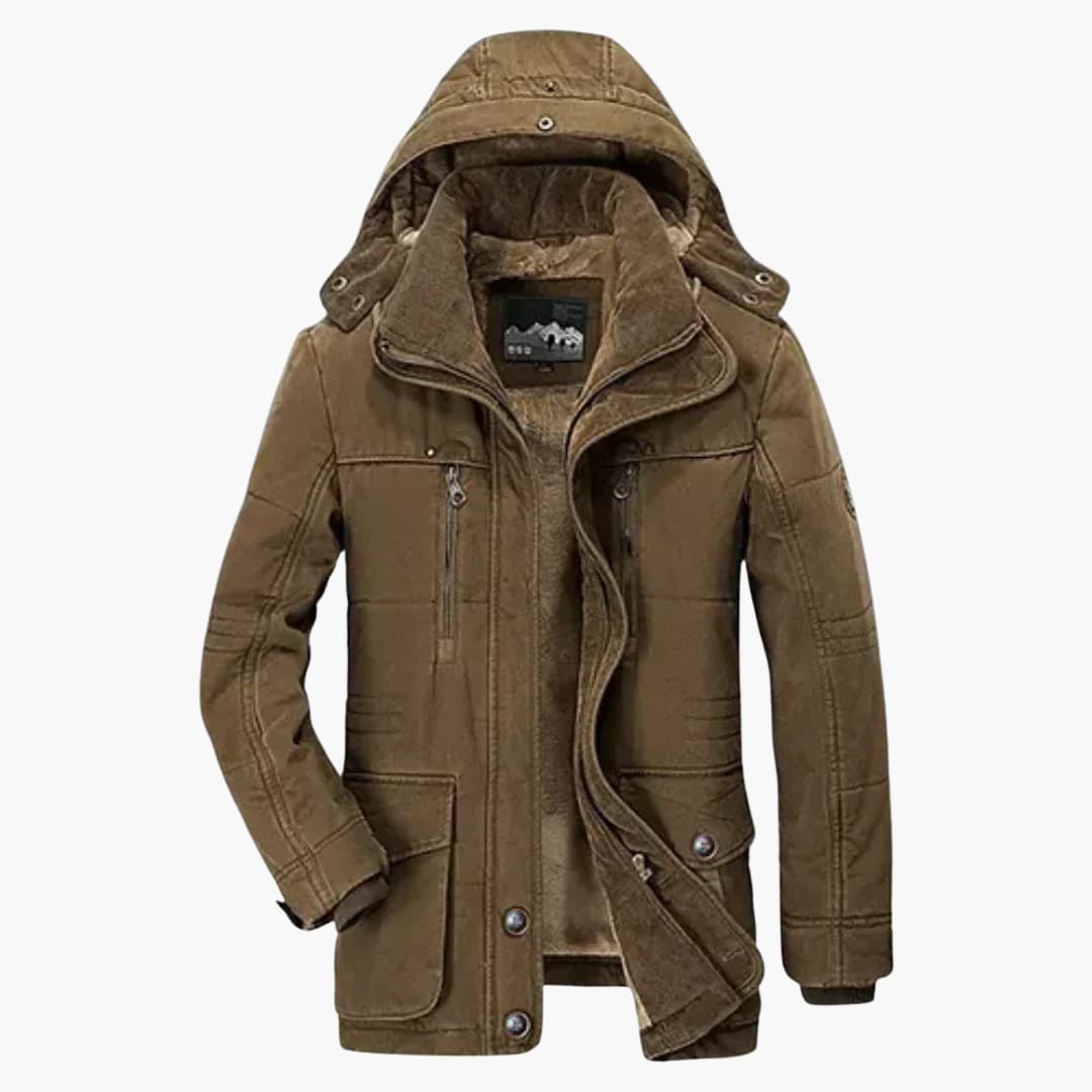 Veste homme avec fermeture éclair et capuche