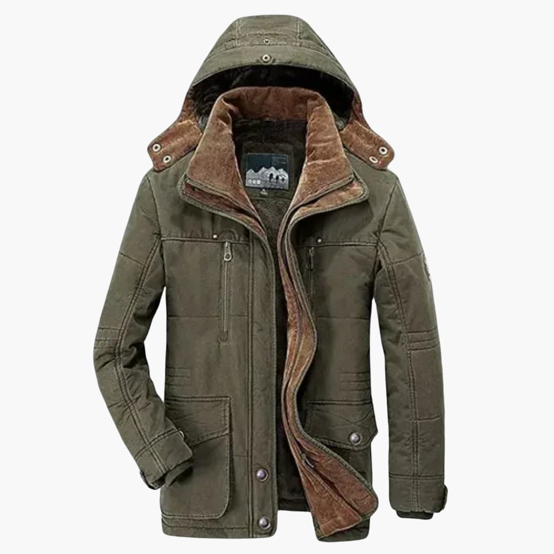 Veste homme avec fermeture éclair et capuche