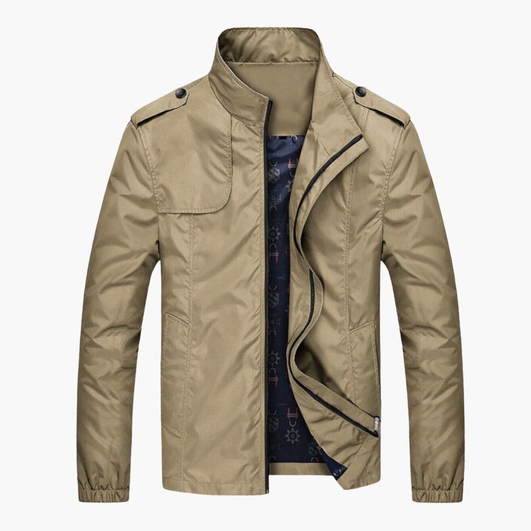 Veste homme avec fermeture zippée et col montant