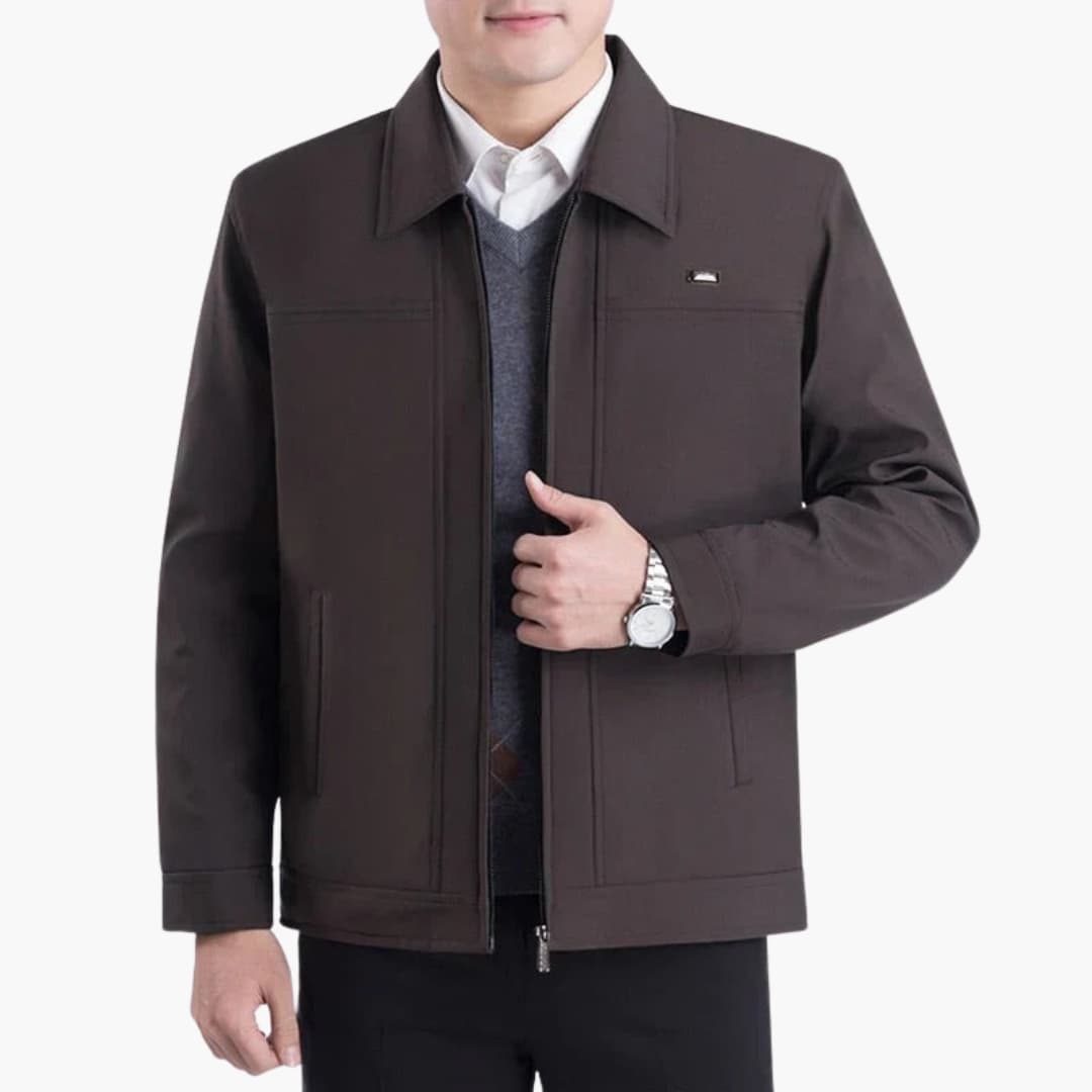 Veste homme col pointu avec poches avant