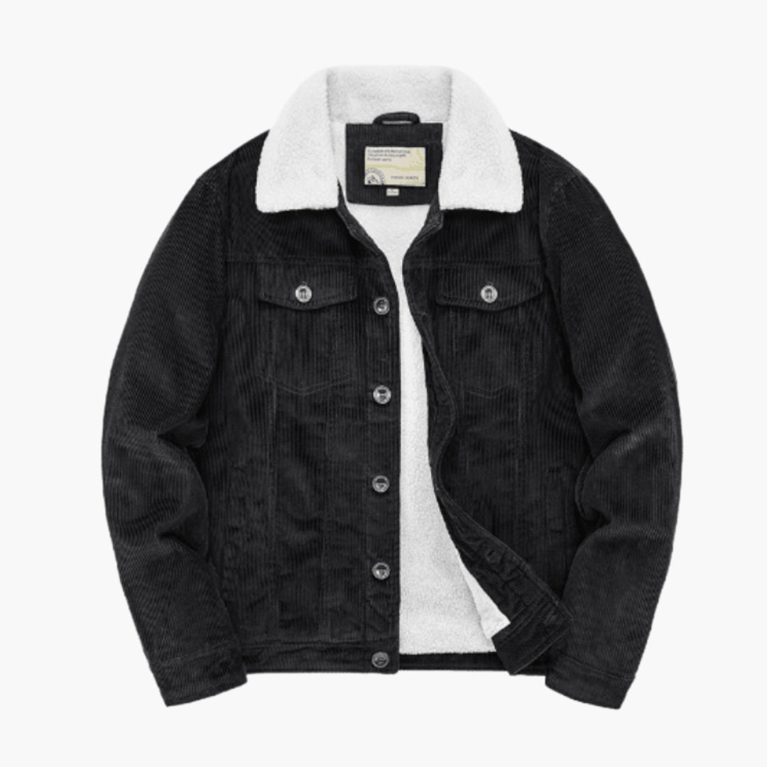 Manjacka i manchestertyg med sherpafoder